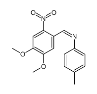 1-(4,5-dimethoxy-2-nitrophenyl)-N-(4-methylphenyl)methanimine Structure