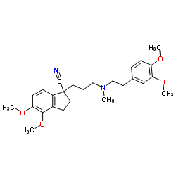 1-(3-{[2-(3,4-Dimethoxyphenyl)ethyl](methyl)amino}propyl)-4,5-dimethoxy-1-indanecarbonitrile Structure