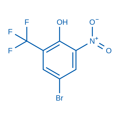 4-溴-2-硝基-6-(三氟甲基)苯酚结构式