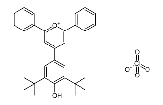 4-(3,5-di-tert-butyl-4-hydroxyphenyl)-2,6-diphenylpyrylium perchlorate结构式