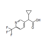2-环丙基-2-[6-(三氟甲基)-3-吡啶基]乙酸结构式