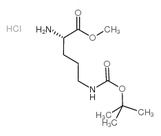 N'-Boc-L-鸟氨酸甲酯盐酸盐结构式