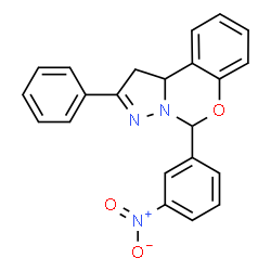 5-(3-nitrophenyl)-2-phenyl-1,10b-dihydro-5H-benzo[e]pyrazolo[1,5-c][1,3]oxazine picture