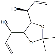 (1S,1'S)-1,1'-((4S,5S)-2,2-dimethyl-1,3-dioxolane-4,5-diyl)diprop-2-en-1-ol结构式