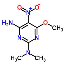 6-Methoxy-N2,N2-dimethyl-5-nitro-2,4-pyrimidinediamine结构式