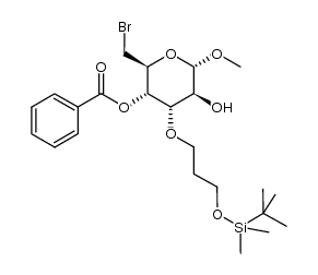 methyl 4-O-benzoyl-6-bromo-3-O-[3-{(tert-butyldimethylsilyl)oxy}propyl]-6-deoxy-α-D-altropyranoside Structure