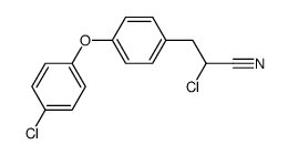 α-chloro-β-(4-p-chlorophenoxy-phenyl)propionitrile结构式