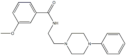 3-methoxy-N-[2-(4-phenylpiperazin-1-yl)ethyl]benzamide结构式