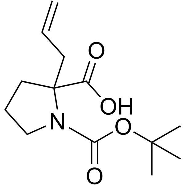 boc-alpha-allyl-dl-pro-oh Structure