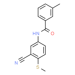 N-[3-CYANO-4-(METHYLSULFANYL)PHENYL]-3-METHYLBENZENECARBOXAMIDE structure