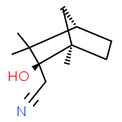 Bicyclo[2.2.1]heptane-2-acetonitrile, 2-hydroxy-1,3,3-trimethyl-, (1R,2R,4S)- (9CI) structure