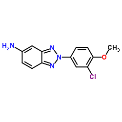 2-(3-CHLORO-4-METHOXY-PHENYL)-2H-BENZOTRIAZOL-5-YLAMINE structure