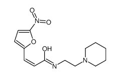 3-(5-nitrofuran-2-yl)-N-(2-piperidin-1-ylethyl)prop-2-enamide结构式