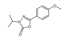 3-isopropyl-5-(4-methoxy-phenyl)-3H-[1,3,4]oxadiazol-2-one结构式