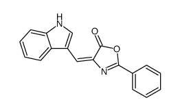 4-(1H-indol-3-ylmethylidene)-2-phenyl-1,3-oxazol-5-one Structure