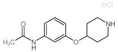 N-[3-(4-Piperidinyloxy)phenyl]acetamide hydrochloride Structure