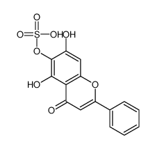 (5,7-dihydroxy-4-oxo-2-phenylchromen-6-yl) hydrogen sulfate Structure