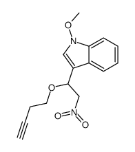 3-(1-but-3-ynoxy-2-nitroethyl)-1-methoxyindole Structure