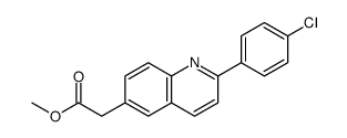 methyl 2-[2-(4-chlorophenyl)quinolin-6-yl]acetate结构式