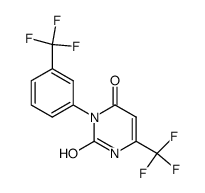 2-Hydroxy-6-trifluoromethyl-3-(3-trifluoromethyl-phenyl)-3H-pyrimidin-4-one结构式