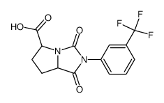 1,3-dioxo-2-(3-(trifluoromethyl)phenyl)hexahydro-1H-pyrrolo[1,2-c]imidazole-5-carboxylic acid Structure