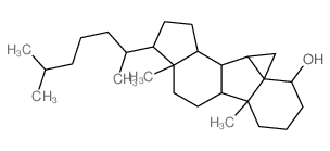 5,7-cyclocholestan-4-ol Structure