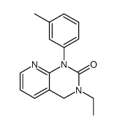 3-ethyl-1-m-tolyl-3,4-dihydro-1H-pyrido[2,3-d]pyrimidin-2-one结构式