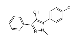 5-(4-chlorophenyl)-1-methyl-3-phenylpyrazol-4-ol Structure