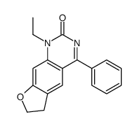 1-ethyl-4-phenyl-6,7-dihydrofuro[3,2-g]quinazolin-2-one Structure