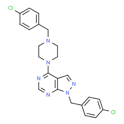 1-(4-chlorobenzyl)-4-(4-(4-chlorobenzyl)piperazin-1-yl)-1H-pyrazolo[3,4-d]pyrimidine picture