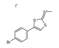 [4-(4-bromophenyl)-1,3-dithiol-2-ylidene]-methylsulfanium,iodide Structure