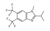 1-methyl-2-propan-2-yl-5,6-bis(trifluoromethyl)benzimidazole结构式