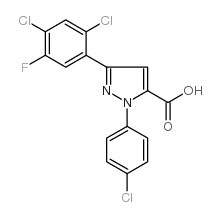 3-(2,4-dichloro-5-fluorophenyl)-1-(4-chlorophenyl)-1h-pyrazole-5-carboxylic acid结构式