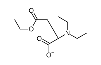 (2S)-2-(diethylamino)-4-ethoxy-4-oxobutanoate结构式