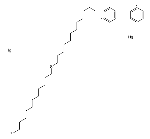 phenyl-[12-[12-(phenylmercurio)dodecylsulfanyl]dodecyl]mercury Structure