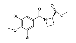 1-(3,5-dibromo-4-methoxybenzoyl)azetidine-2R-carboxylic acid methyl ester结构式