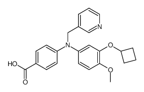 N-(3-cyclobutyloxy-4-methoxyphenyl)-N-(3-pyridylmethyl)-4-aminobenzoic acid Structure