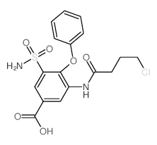 Benzoicacid, 3-(aminosulfonyl)-5-[(4-chloro-1-oxobutyl)amino]-4-phenoxy- picture