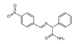 (2R)-2-{[(E)-(4-nitrophenyl)methylidene]amino}-2-phenylacetamide结构式