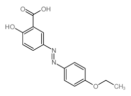 3-[(4-ethoxyphenyl)hydrazinylidene]-6-oxo-cyclohexa-1,4-diene-1-carboxylic acid structure