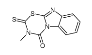 3-methyl-2-thioxo-2,3-dihydro-4H-benzo[4,5]imidazo[2,1-b][1,3,5]thiadiazin-4-one结构式