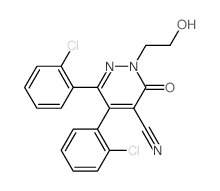 4-Pyridazinecarbonitrile,5,6-bis(2-chlorophenyl)-2,3-dihydro-2-(2-hydroxyethyl)-3-oxo-结构式