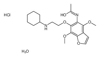 N-[6-[2-(cyclohexylamino)ethoxy]-4,7-dimethoxy-1-benzofuran-5-yl]acetamide,hydrate,hydrochloride Structure