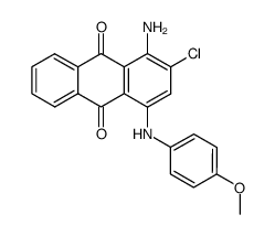 1-amino-2-chloro-4-((4-methoxyphenyl)amino)anthracene-9,10-dione Structure