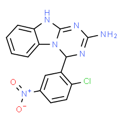 4-(2-Chloro-5-nitrophenyl)-1,4-dihydro-[1,3,5]triazino[1,2-a]benzimidazol-2-amine结构式