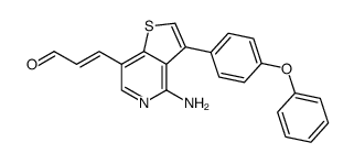 (2E)-3-[4-amino-3-(4-phenoxyphenyl)thieno[3,2-c]pyridin-7-yl]acrylaldehyde Structure