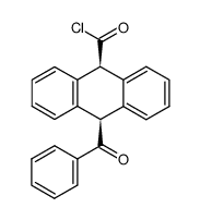 cis-10-benzoyl-9.10-dihydro-anthracene-carboxylic acid-(9)-chloride Structure