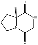 (8AS)-8A-甲基八氢吡咯并[1,2-A]哌嗪-1,4-二酮结构式