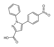 5-(4-nitro-phenyl)-1-phenyl-1H-pyrazole-3-carboxylic acid结构式