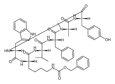 cyclo-(D-Trp-Lys(Cbz)-Val-Phe-N-Me-Ala-Tyr-) Structure